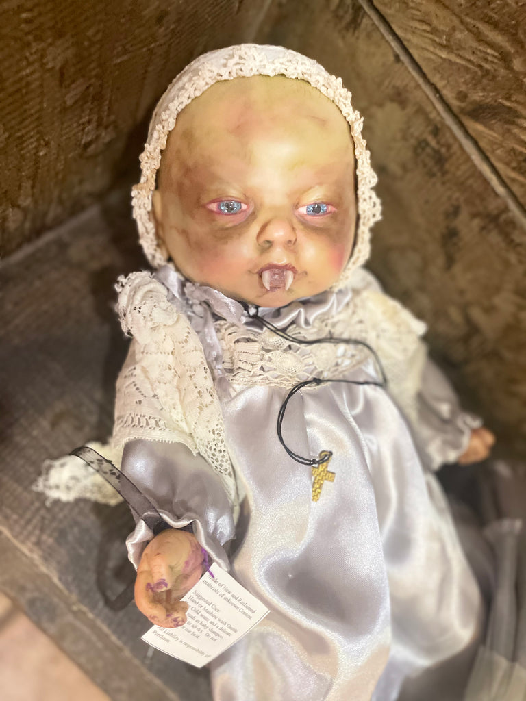 Vampire baby doll with moving eyes for sale hotsell