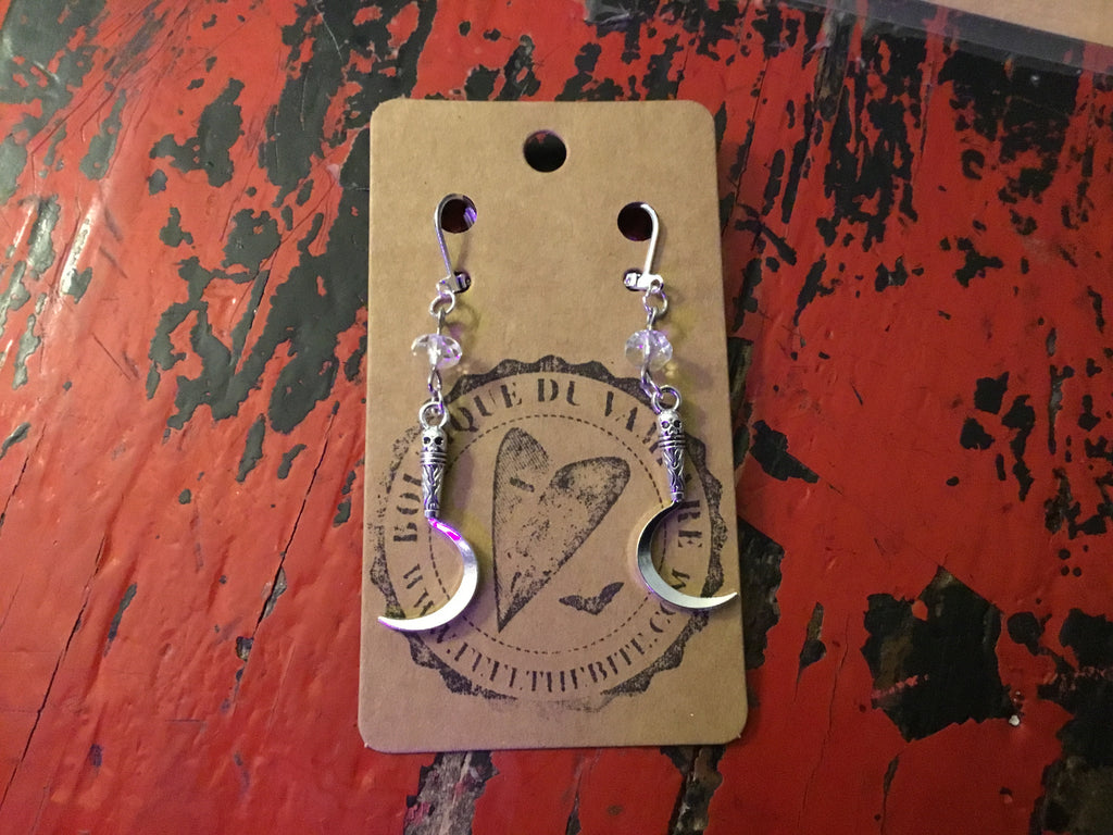 Sickle and Gem Earrings