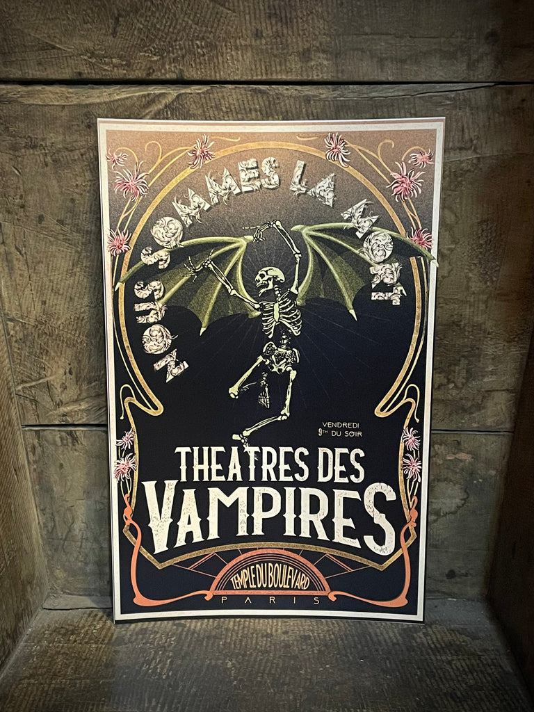 Art Print-Theatres des Vampires art nouveau poster