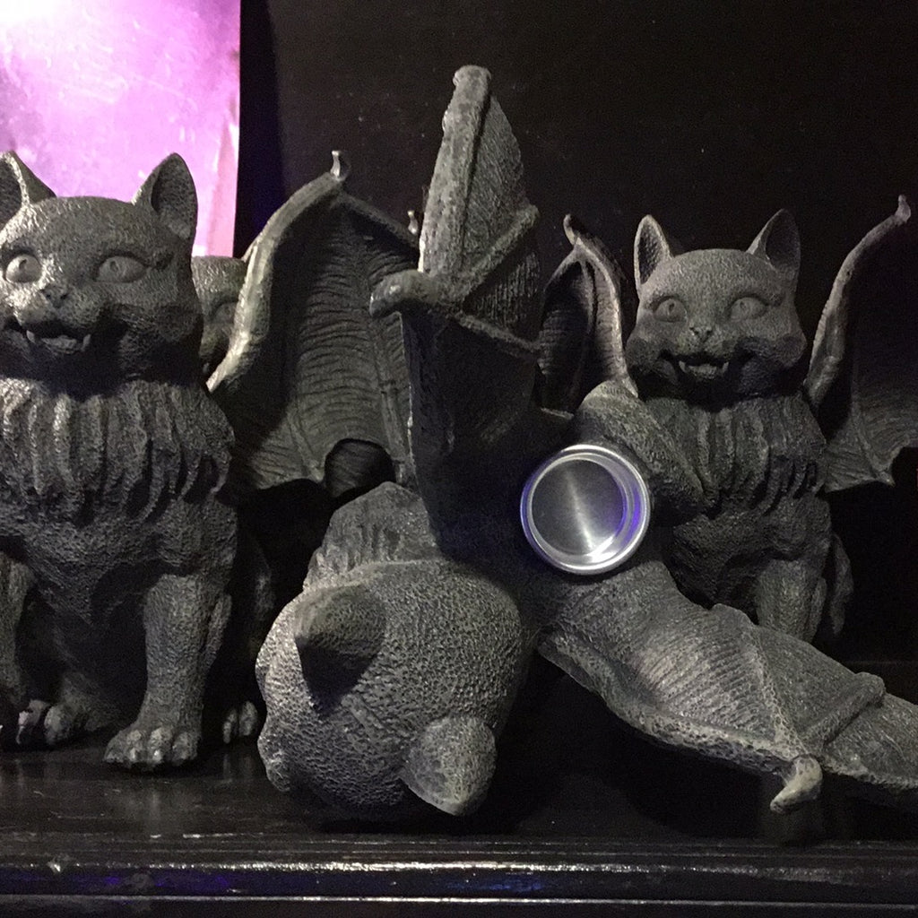 Vampire Cat Gargoyle Candleholder
