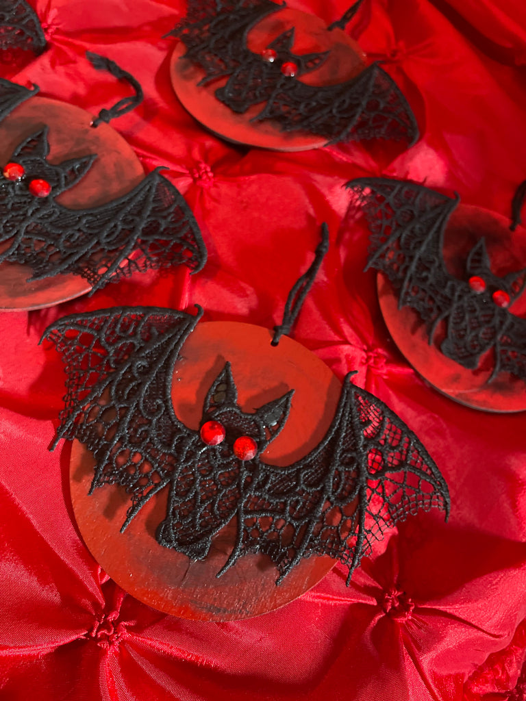 Lace Bat Blood Moon Ornament Decoration Christmas