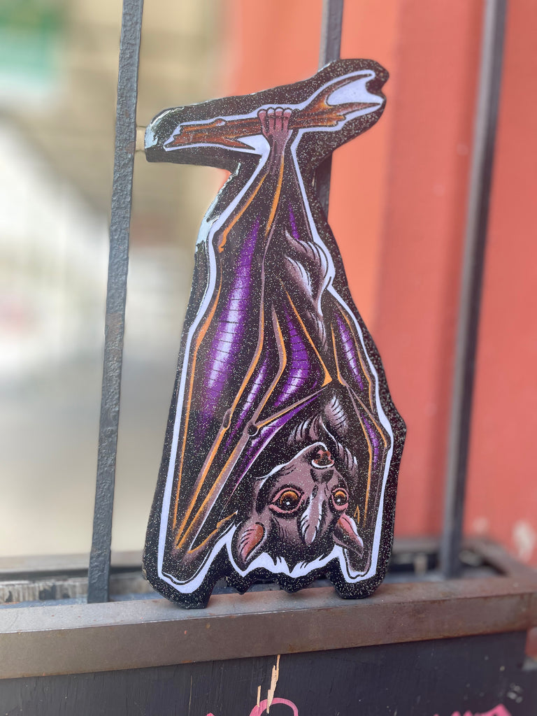 Wooden Bat Wall Hanging