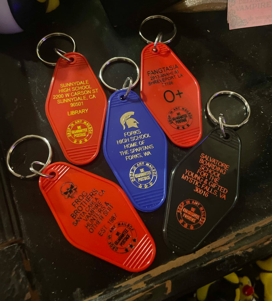 Vampire pop culture Motel Key Chain