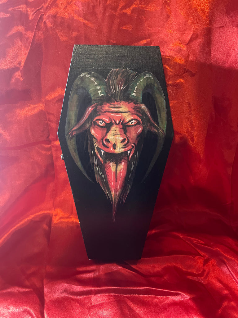 Krampus Coffin Keepsake Box 12”