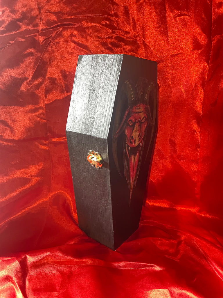 Krampus Coffin Keepsake Box 12”