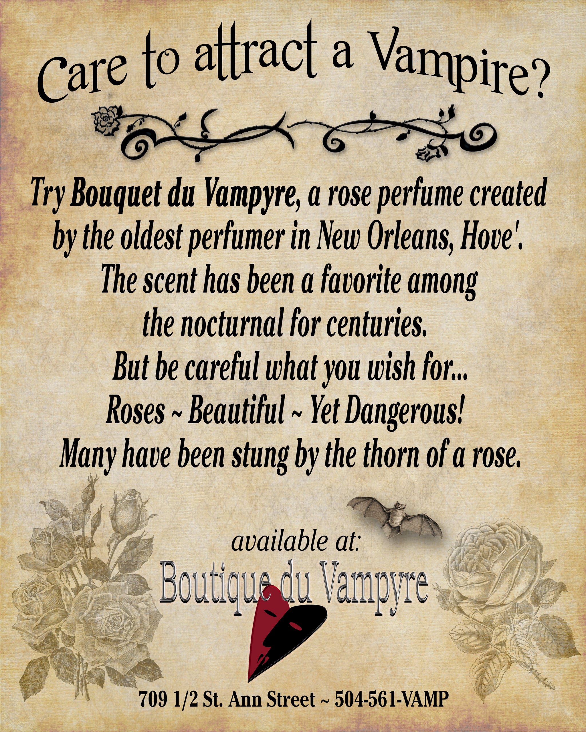 Rose Perfume - Bouquet du Vampyre & Gift Sets – Boutique du Vampyre