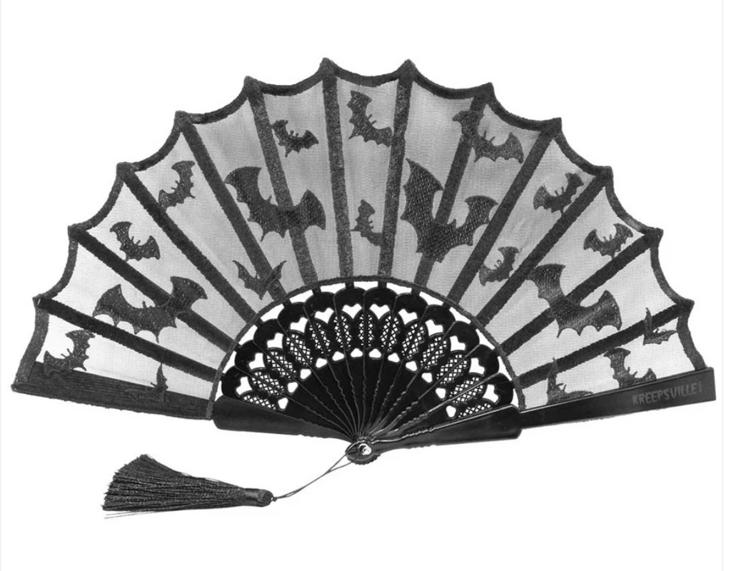 Lace Bat Hand Fan