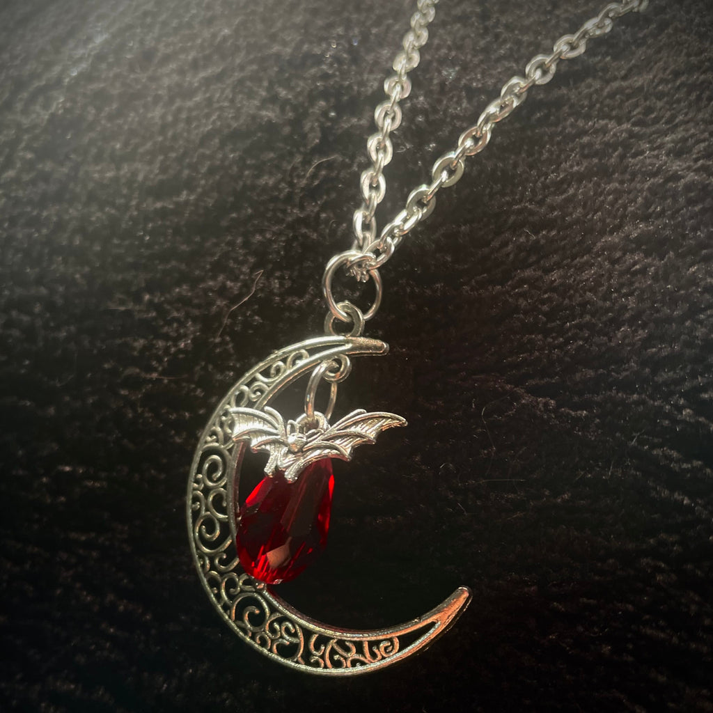 Necklace- Pendant - Bat Moon