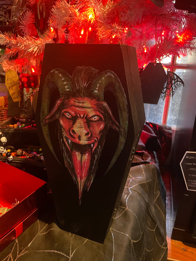 Krampus Coffin Keepsake Box 12”