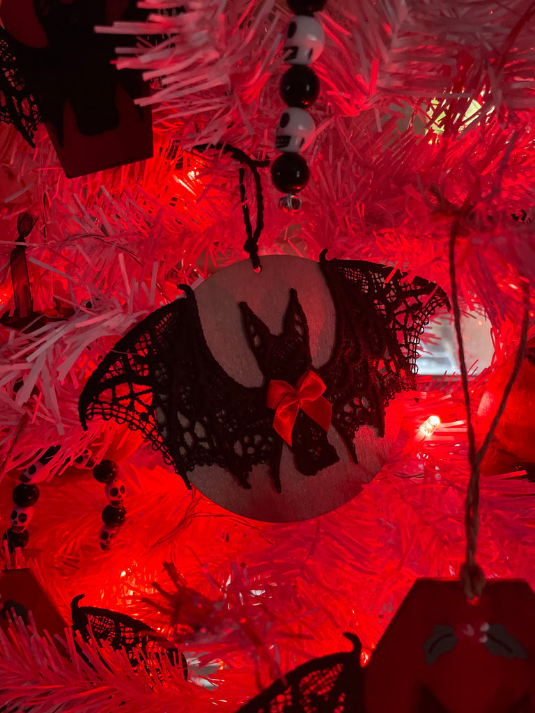 Lace Bat Blood Moon Ornament Decoration Christmas