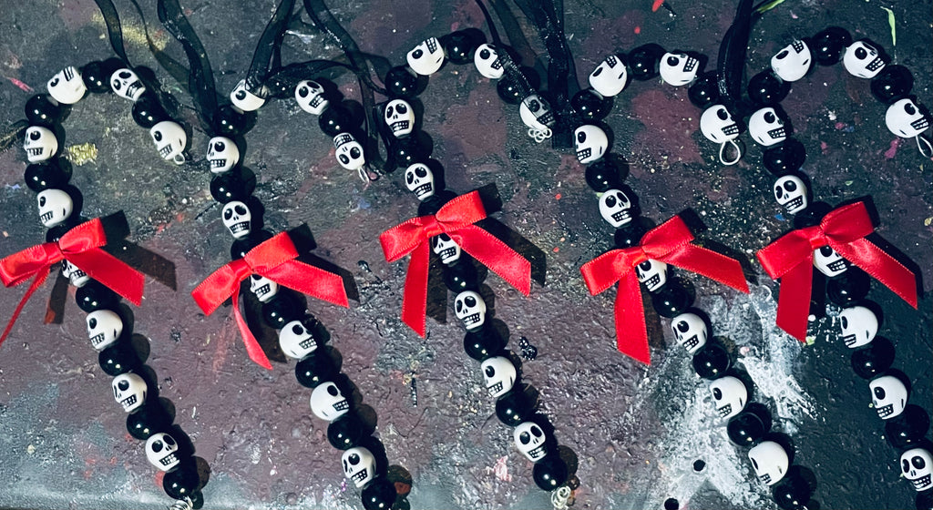 Skulls Candy Cane Ornament