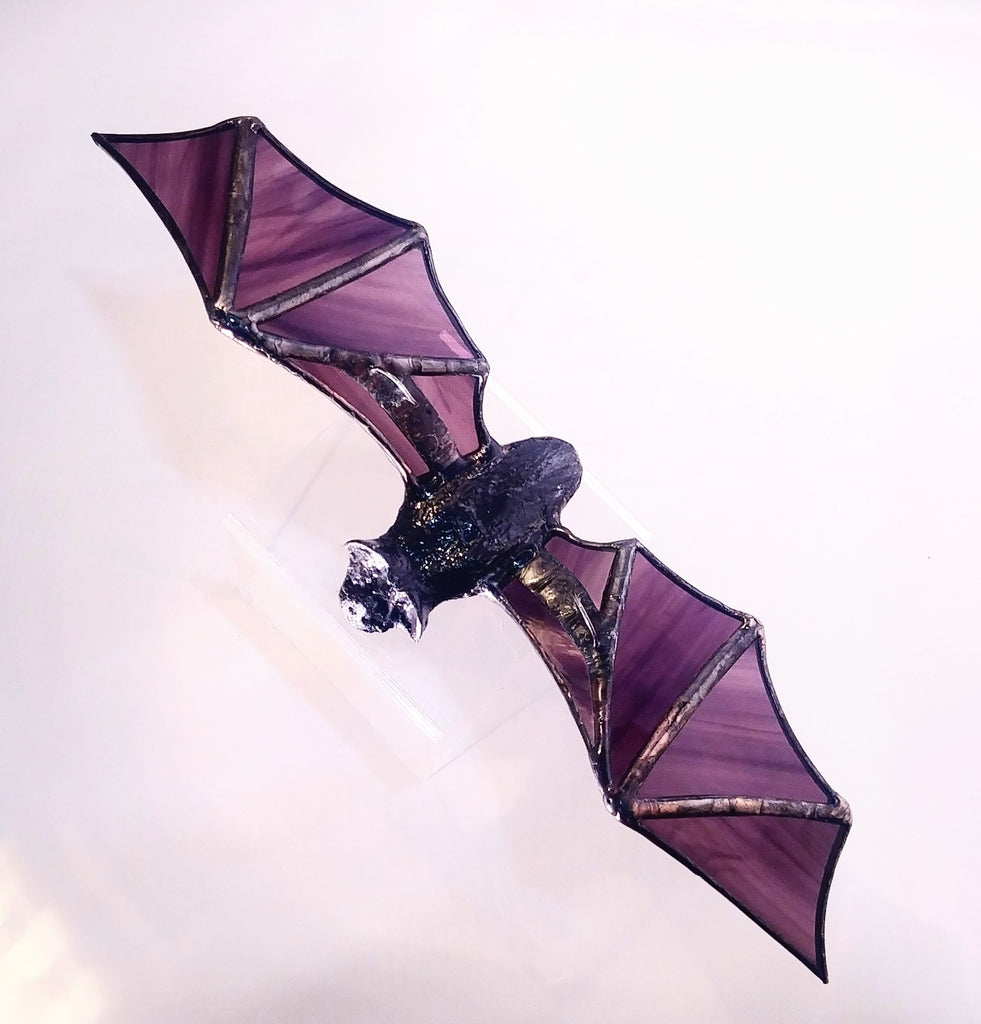 Stained Glass Hanging Bats