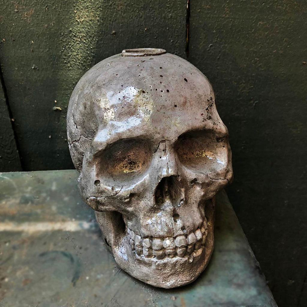 Skull Taper Candle Holder