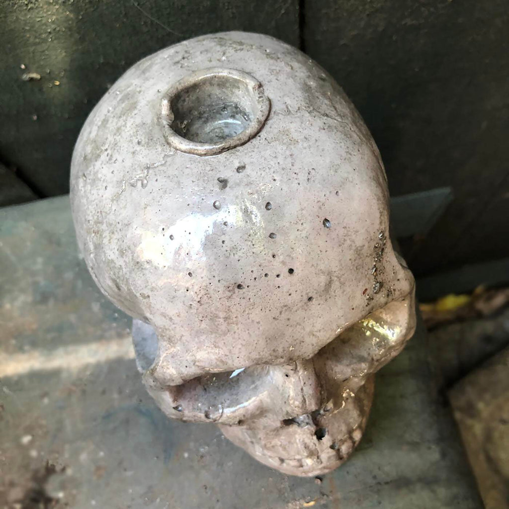 Skull Taper Candle Holder