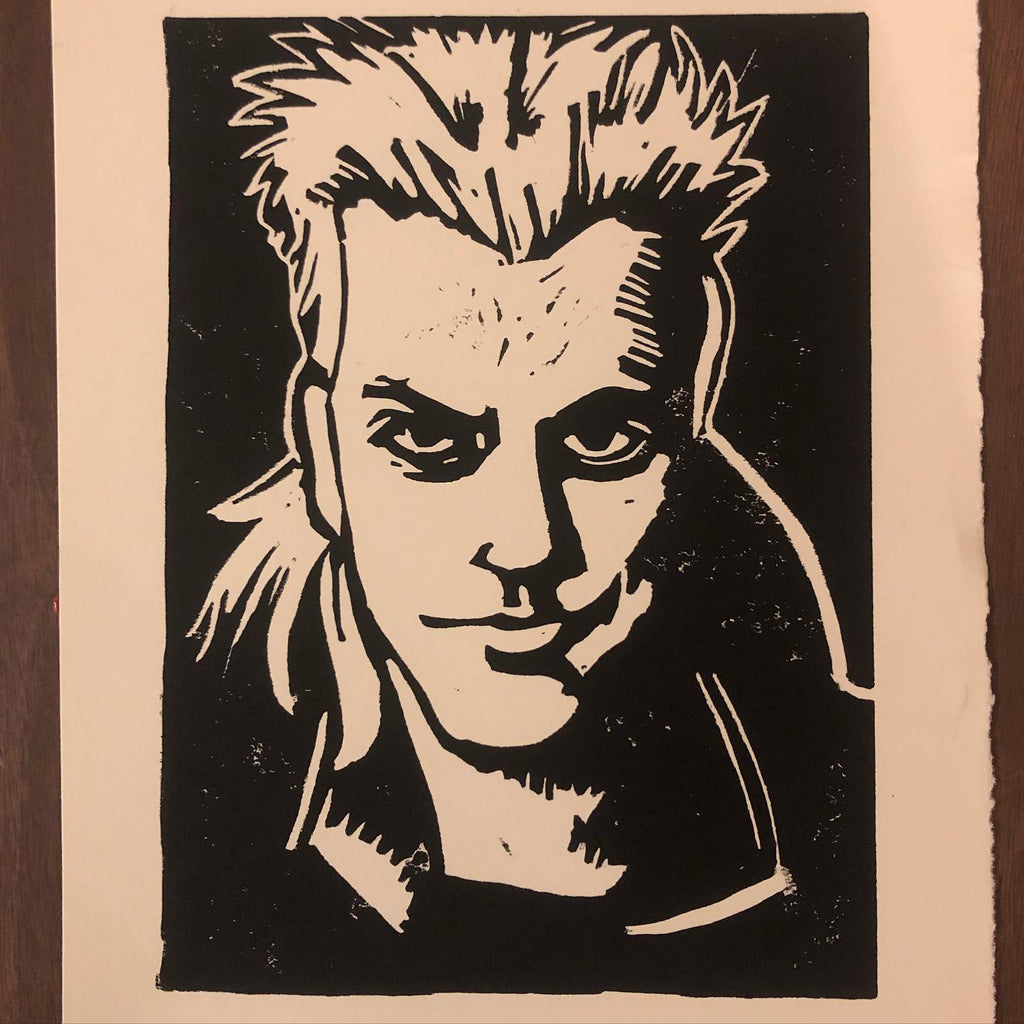 Print - Linocut David by Stacey Colangelo