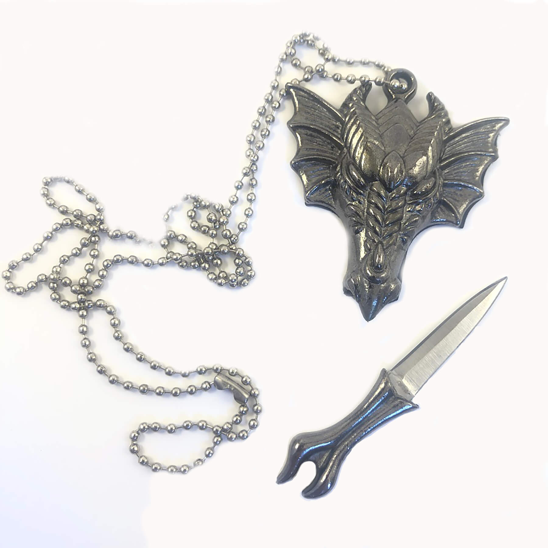 Middle Finger Necklace With Hidden Neck Knife – Extremely-Sharp.com