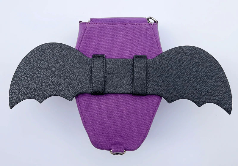 Coffin Purse/Backpack MINI with Bat Wings