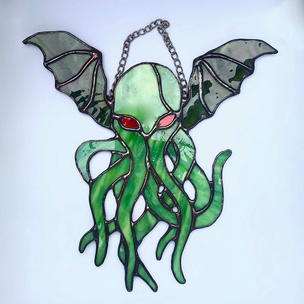 Stained Glass Cthulhu Suncatcher