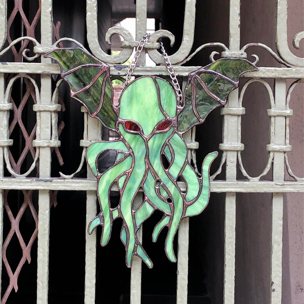 Stained Glass Cthulhu Suncatcher