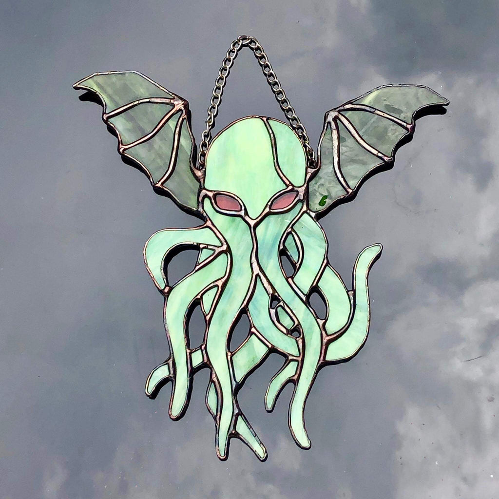 Stained Glass Cthulhu Suncatcher