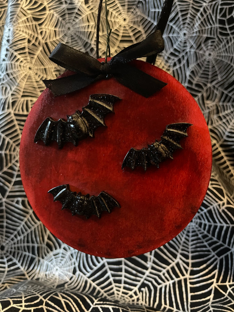 Blood Moon Flying Bats Ornament