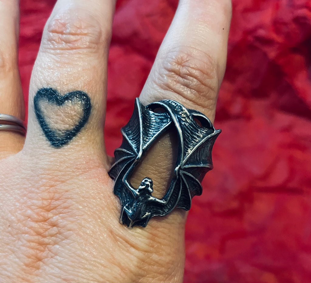 Bat Wing Gothic Ring