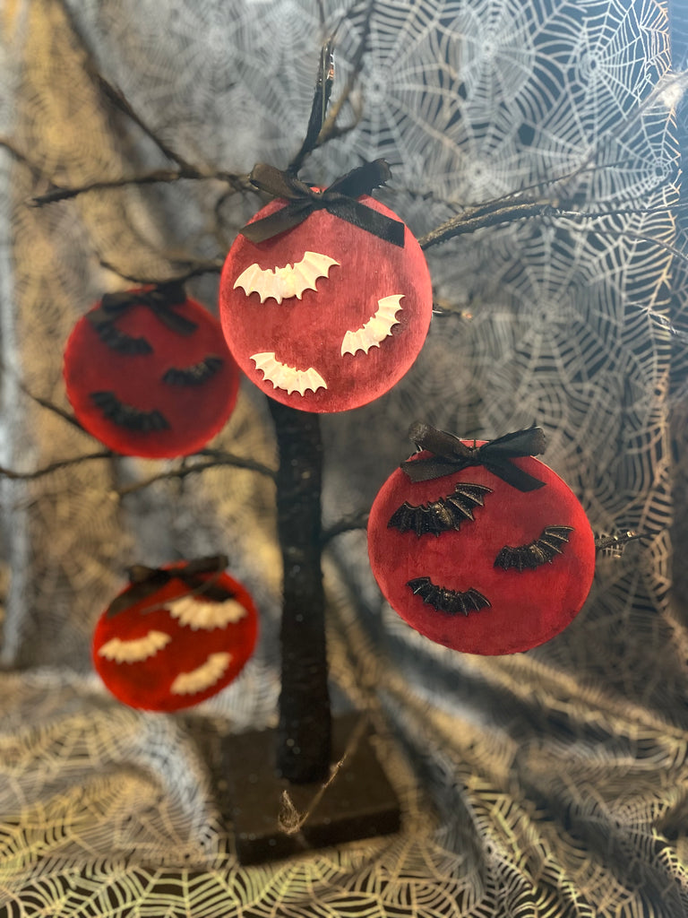 Blood Moon Flying Bats Ornament