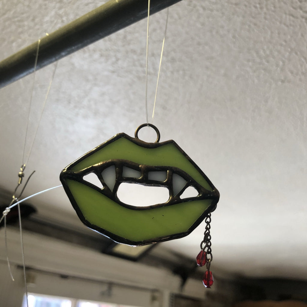 Stained Glass Fang Suncatcher