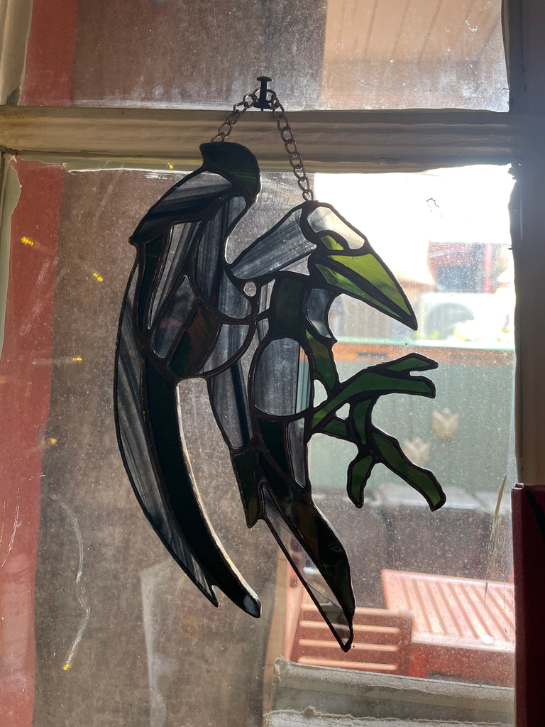 Stained Glass Raven