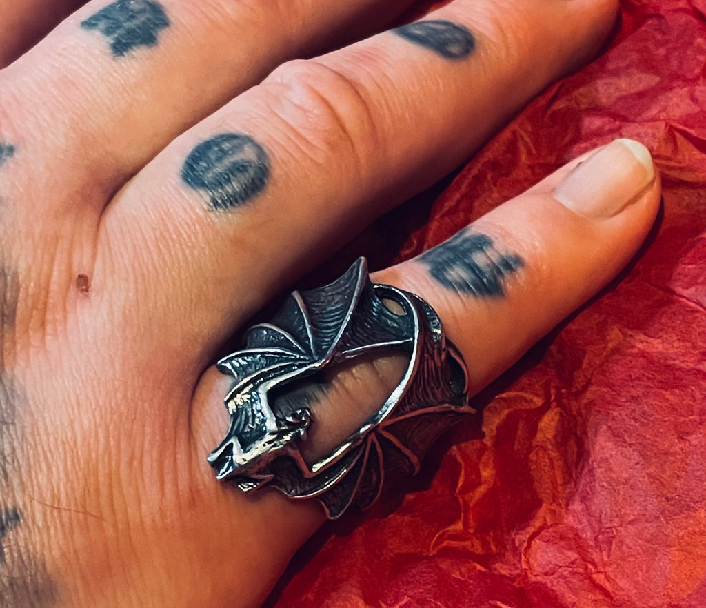 Bat Wing Gothic Ring