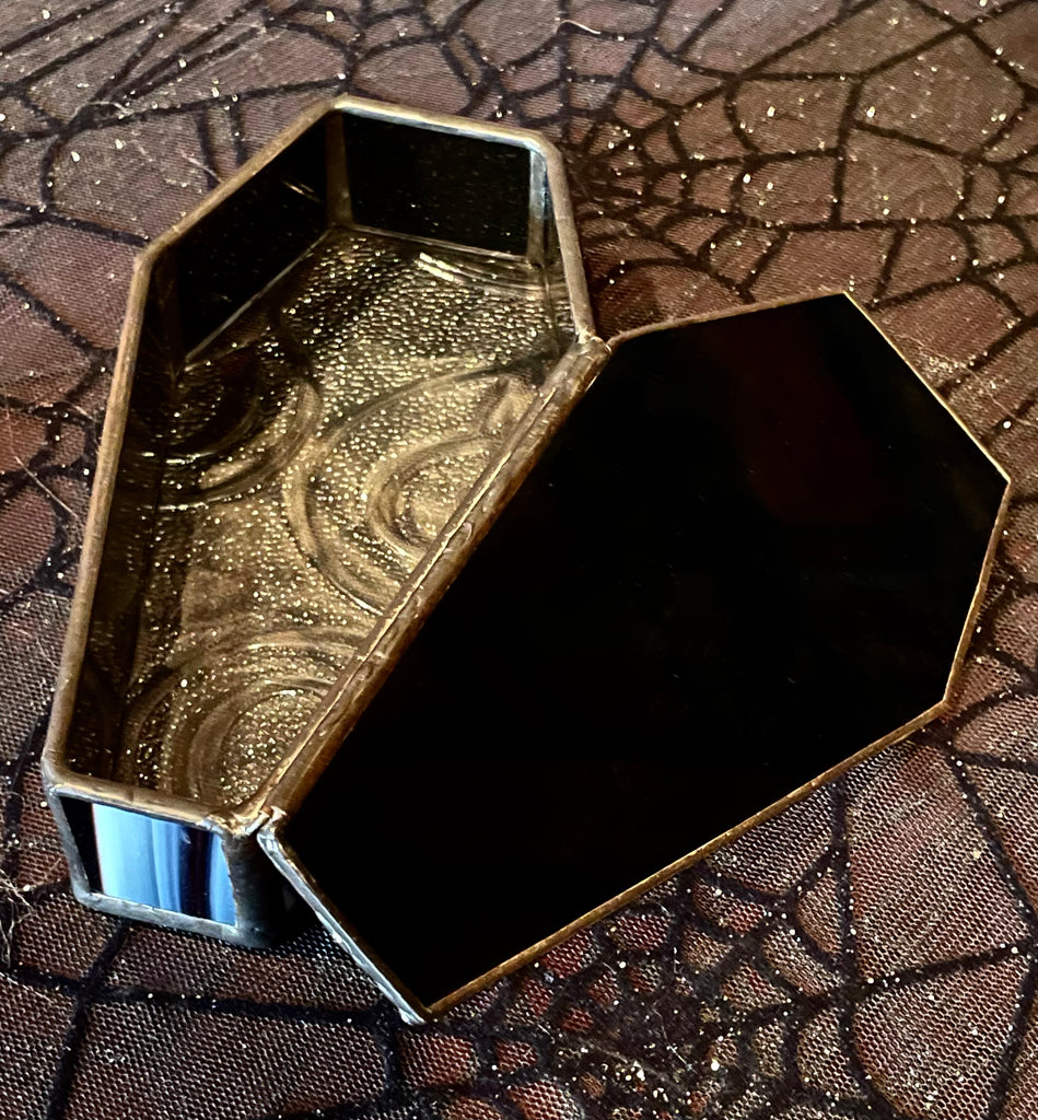 Stained Glass Coffin Box
