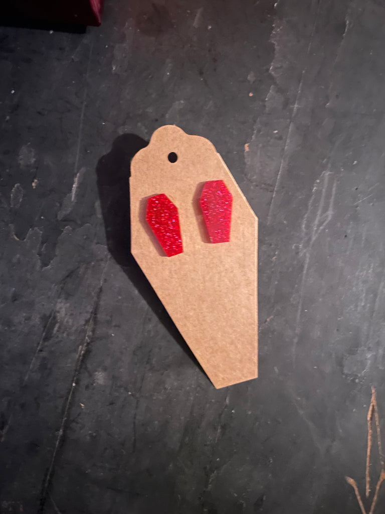 Coffin post earrings-mini