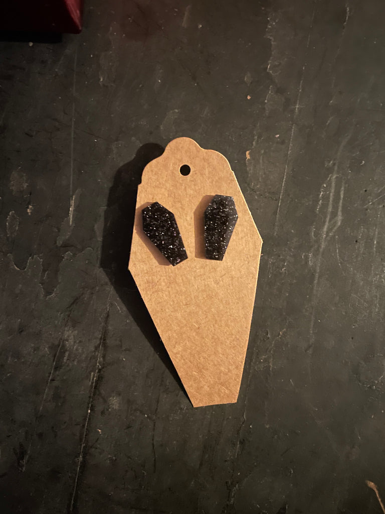 Coffin post earrings-mini